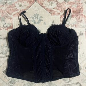 Navy Blue Corset Top from Garage
